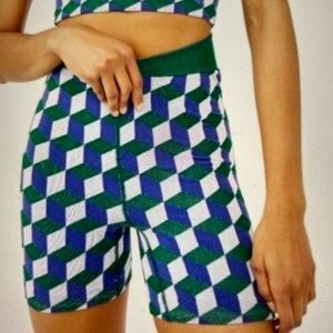 Free People Movement Free Throw Jacquard Short In Veridian Combo L